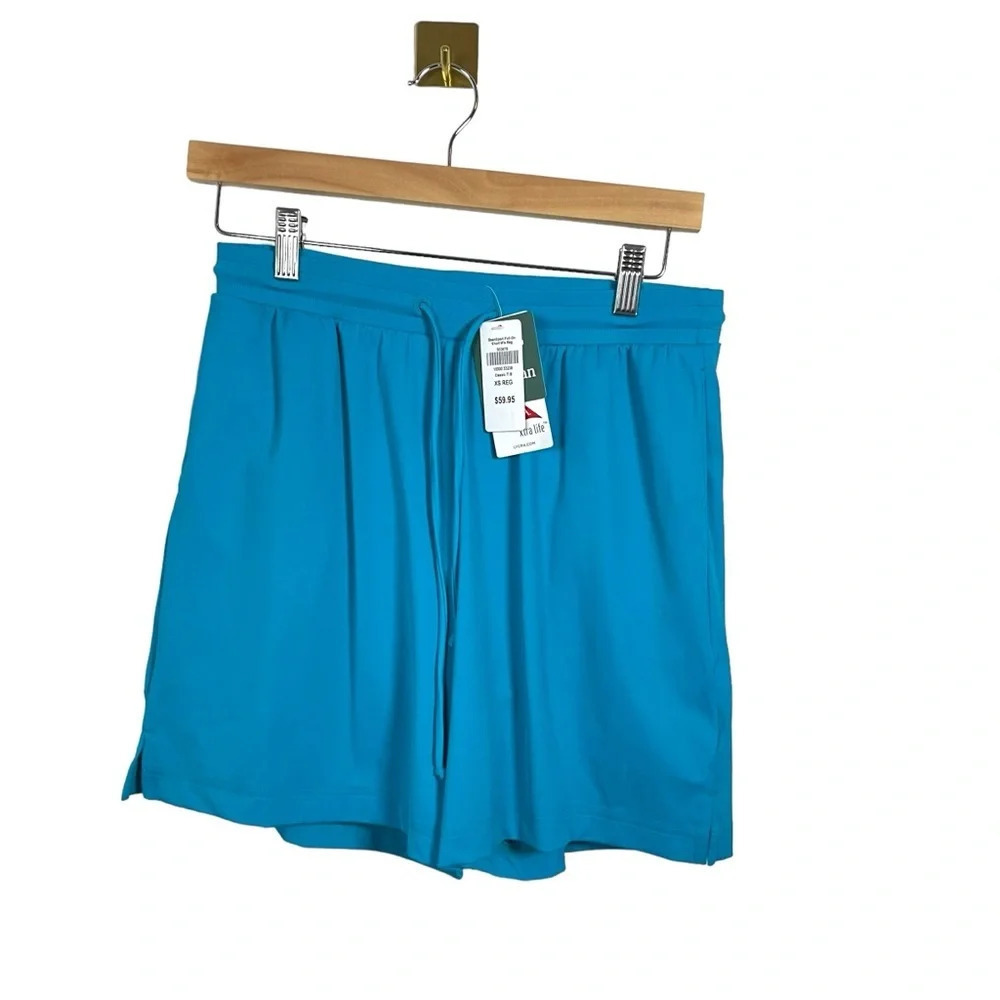 NWT LL Bean BeanSport XS Turquoise UPF 50 Pull On Swim Shorts 5”